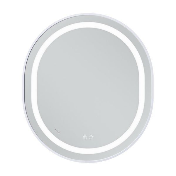 Дзеркало з підсвіткою у білій рамі Mixxus Premium Ellipse MV05-80&times;70 cm reverse White МР6645 фото