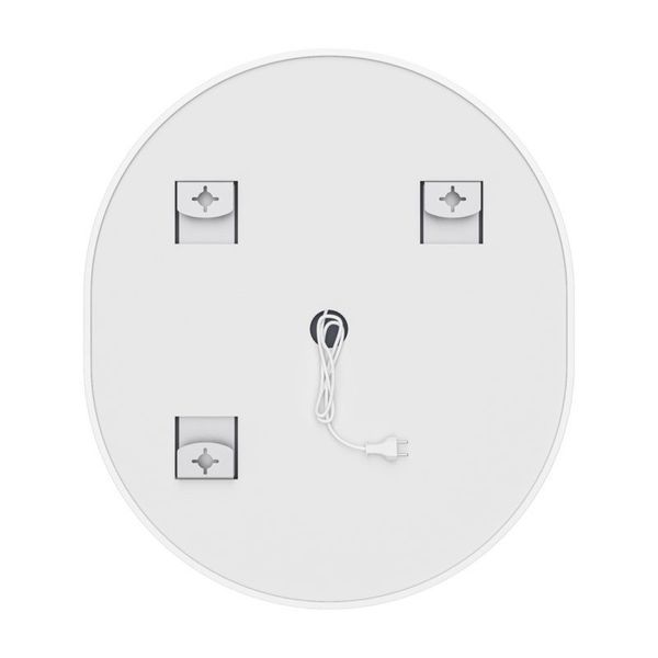 Дзеркало з підсвіткою у білій рамі Mixxus Premium Ellipse MV05-80&times;70 cm reverse White МР6645 фото