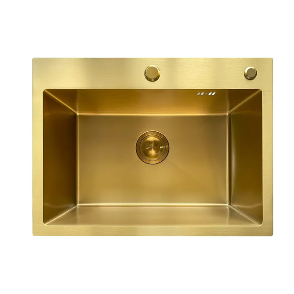 Мийка Mixxus MH5843 micro decor brushed gold нерж. сталь 8218 фото