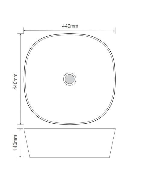 Умивальник Mixxus Premium Diverse-0106 Black 440&times;440&times;140 мм MP6538 фото