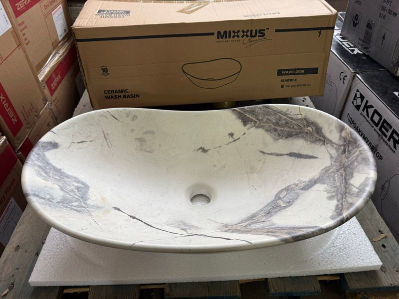 Умивальник Mixxus Premium Wave-0106 marble 620&times;360&times;160 мм МР6560 фото