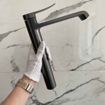 Змішувач високий Mixxus Premium Dali 001 nut high графіт 6757 фото