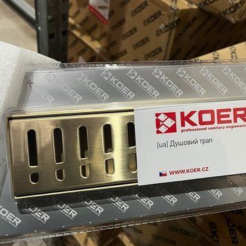 Трап душовий Koer FD35-70&times;800 матове золото з нерж. сталі 14002 фото