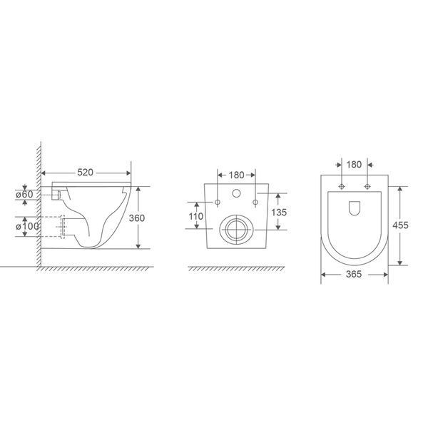 Унітаз Mixxus Premium Ellipse-0303-T3 52&times;36&times;36,5 cm 6586 фото