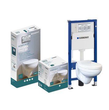Інсталяція з унітазом Geberit Duofix PRO 20 118.315.21.2+унітаз Idol із сидінням + клавіша Delta 20 хром 12201 фото